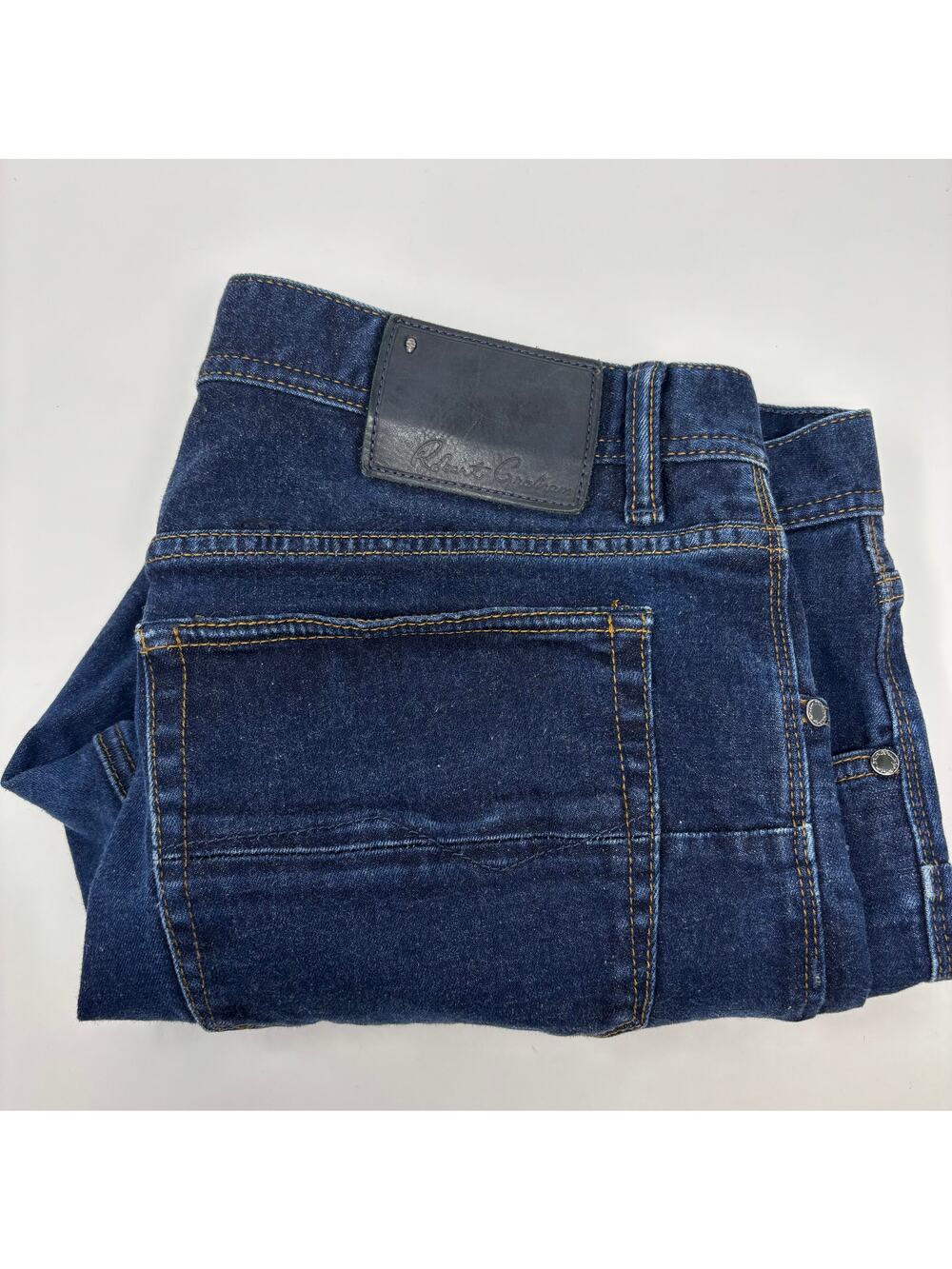 Robert Graham Mens 38x26 Medium Wash Blue‎ 5 Pocket Design Jeans